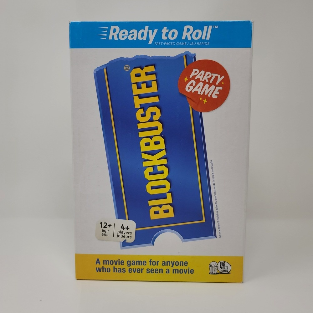 Blockbuster Video Rental Ready to Roll Party Game Movie Trivia Spin Master New